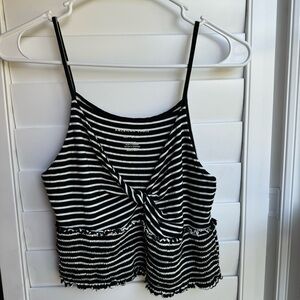 Striped American Eagle Crop Top